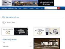 Tablet Screenshot of parkplacelexusparts.com